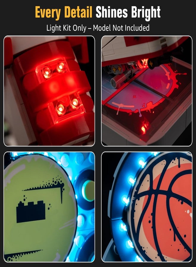 BrickSoul Light Up Kit Compatible with Lego Nike Dunk Trickshot 43021 Building Set, Upgrade Wired Dimmable Lighting Accessories for Nike Dunk Fans, Gift for Lego Fans, Not Included 43021 Model - Image 4